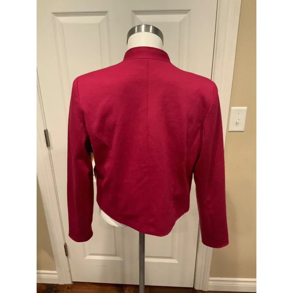Cynthia Rowley Dark Pink Long Sleeve Jacket Blazer, Size Medium